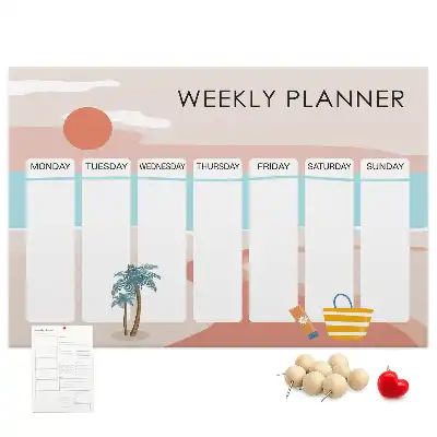 Memobord van kurk Zevendaagse organizer werk