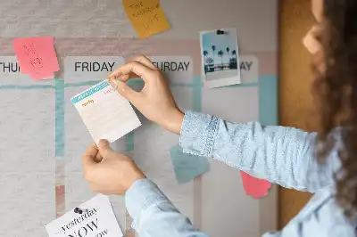 Memobord van kurk Zevendaagse organizer werk