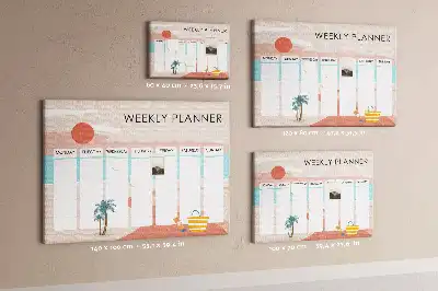 Memobord van kurk Zevendaagse organizer werk