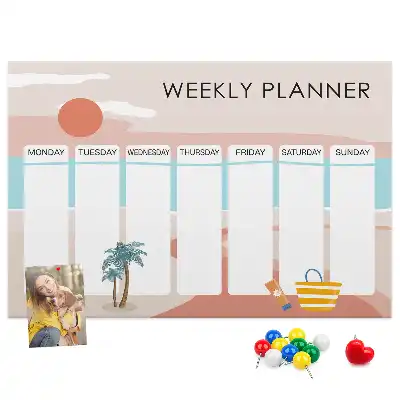 Memobord van kurk Zevendaagse organizer werk