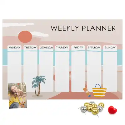 Memobord van kurk Zevendaagse organizer werk