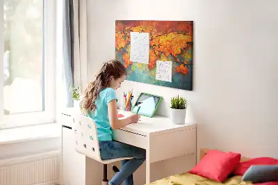 Memobord van kurk Decoratieve wandkaart