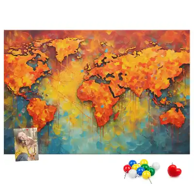 Memobord van kurk Decoratieve wandkaart