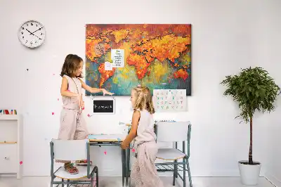 Memobord van kurk Decoratieve wandkaart