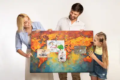 Memobord van kurk Decoratieve wandkaart