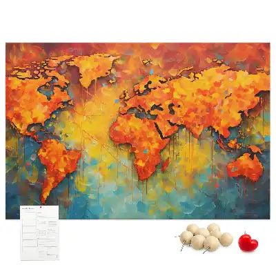 Memobord van kurk Decoratieve wandkaart