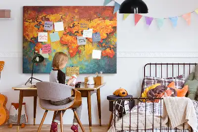 Memobord van kurk Decoratieve wandkaart