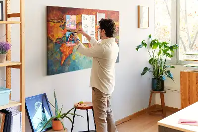 Memobord van kurk Decoratieve wandkaart