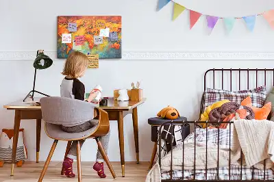 Memobord van kurk Decoratieve wandkaart