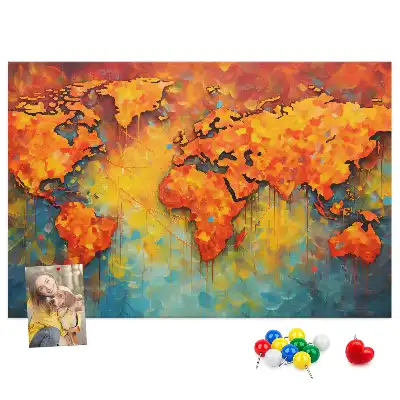 Memobord van kurk Decoratieve wandkaart