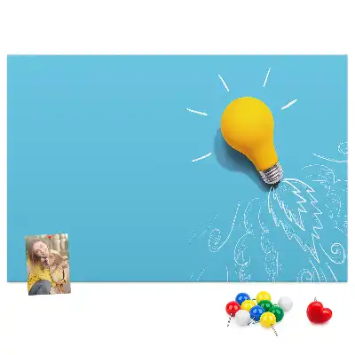 Kurk prikbord Gloeilamp tekening