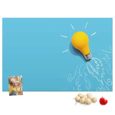 Kurk prikbord Gloeilamp tekening