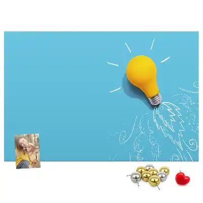 Kurk prikbord Gloeilamp tekening