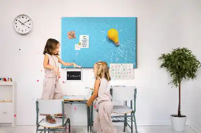 Kurk prikbord Gloeilamp tekening