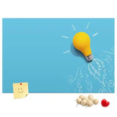 Kurk prikbord Gloeilamp tekening
