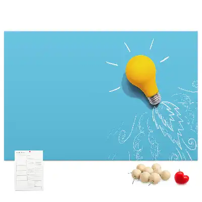 Kurk prikbord Gloeilamp tekening