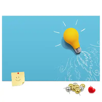 Kurk prikbord Gloeilamp tekening