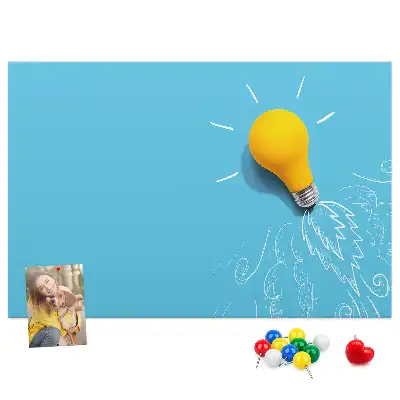 Kurk prikbord Gloeilamp tekening