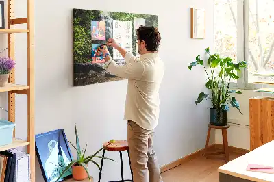 Memobord van kurk Waterval bos