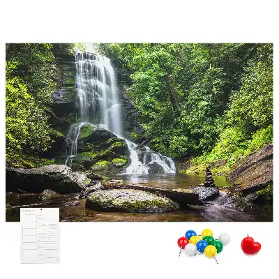 Memobord van kurk Waterval bos