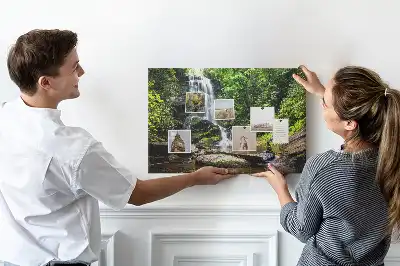 Memobord van kurk Waterval bos