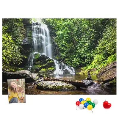 Memobord van kurk Waterval bos