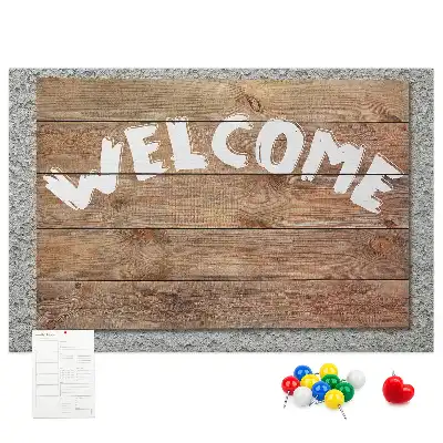 Kurk prikbord Welkomstbord