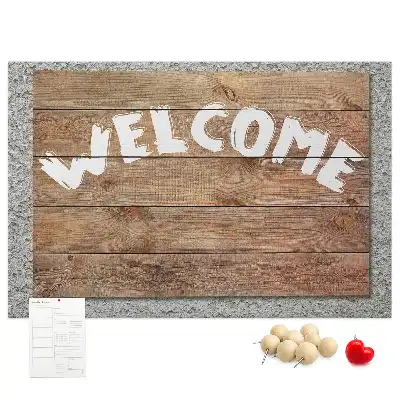 Kurk prikbord Welkomstbord