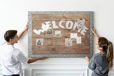Kurk prikbord Welkomstbord