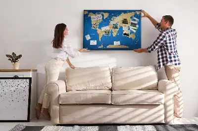 Memobord van kurk Wereld landen