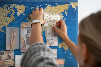 Memobord van kurk Wereld landen