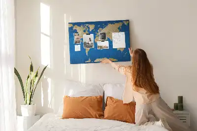 Memobord van kurk Wereld landen