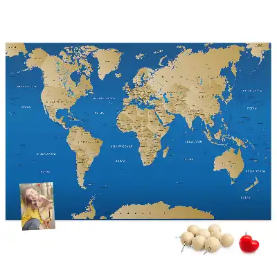 Memobord van kurk Wereld landen