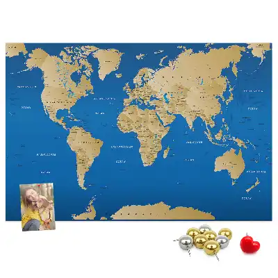 Memobord van kurk Wereld landen