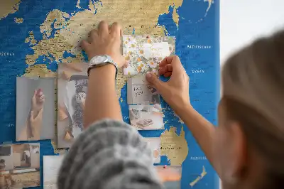 Memobord van kurk Wereld landen