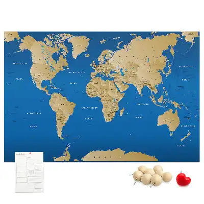Memobord van kurk Wereld landen