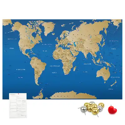 Memobord van kurk Wereld landen