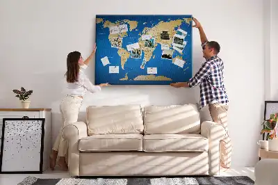 Memobord van kurk Wereld landen