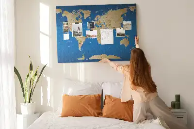 Memobord van kurk Wereld landen