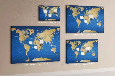 Memobord van kurk Wereld landen