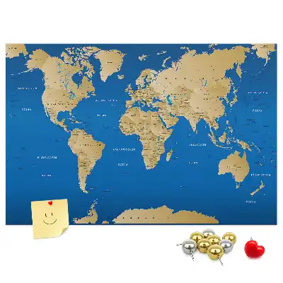 Memobord van kurk Wereld landen