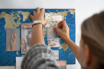 Memobord van kurk Wereld landen
