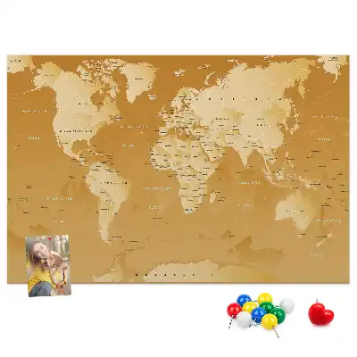 Kurk prikbord Planeet aarde wandkaart