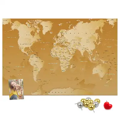 Kurk prikbord Planeet aarde wandkaart