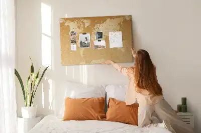 Kurk prikbord Planeet aarde wandkaart