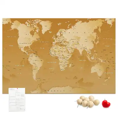 Kurk prikbord Planeet aarde wandkaart