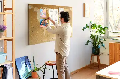 Kurk prikbord Planeet aarde wandkaart