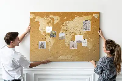 Kurk prikbord Planeet aarde wandkaart