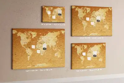 Kurk prikbord Planeet aarde wandkaart