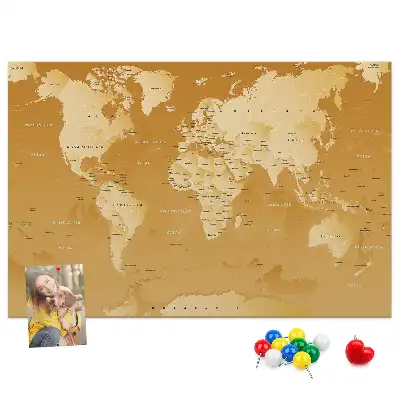 Kurk prikbord Planeet aarde wandkaart
